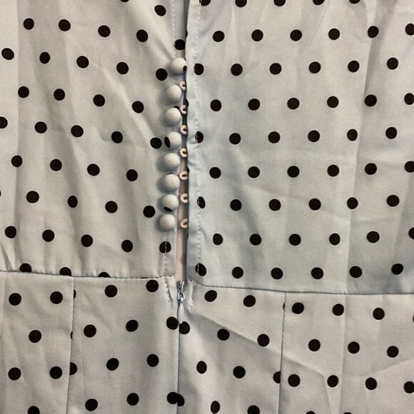 A large blue dress with a black polka dots!! - Picture 3 of 3
